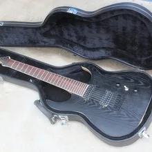 Завод+ матовый черный Blackmachine 7 струн национальная электрогитара 24 лада 7 струн черная гитара