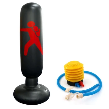 

1.6m Inflatable Boxing Sandbag Tumbler Free-Stand Pressure Relief Punching Bag Thai Boxer Gym Heavy Musculation Sandbag