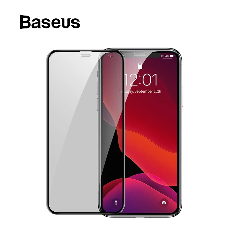 Baseus 2 шт 0,3 мм стекло полный экран изогнутый конфиденциальности закаленное защитное стекло пленка для iPhone 11 Pro Max XR X