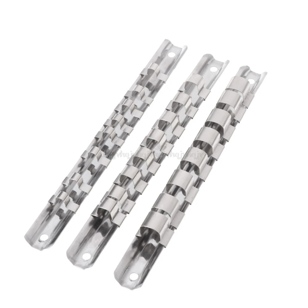 

Socket Rack Holder 1/4" 3/8" 1/2" with 16 Clips On Rail Tool Organizer Storage N22 19 Dropship