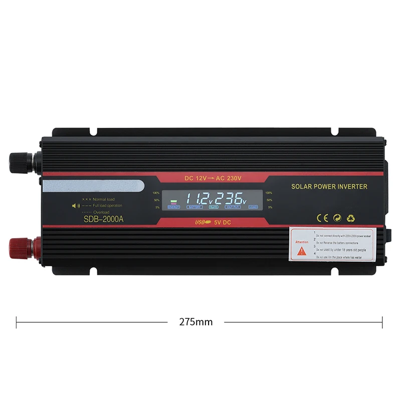 AOZBZ Car Inverter 12V 220V 6000W Peak Power Voltage Converter Transformer 12V/24V To 110V/220V Inversor + LCD Display | Автомобили и