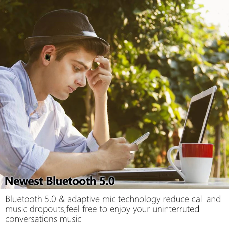 TWS-C5S, беспроводные Bluetooth наушники, стерео наушники, гарнитура с микрофоном, Bluetooth 5,0, наушники с басами