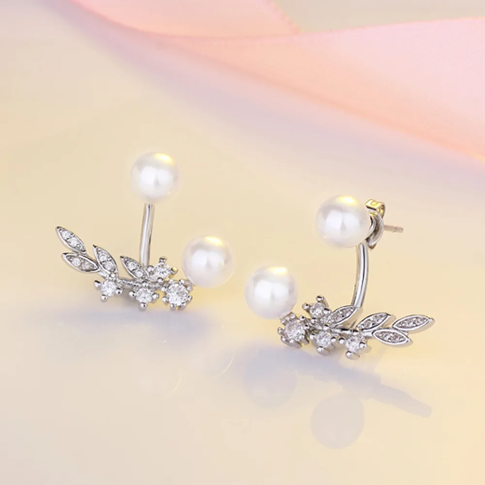 Высокое качество Мода 925 anillos серебряные кубические циркониевые серьги для женщин подарок Кристальные жемчужные серьги аксессуары ювелирные изделия