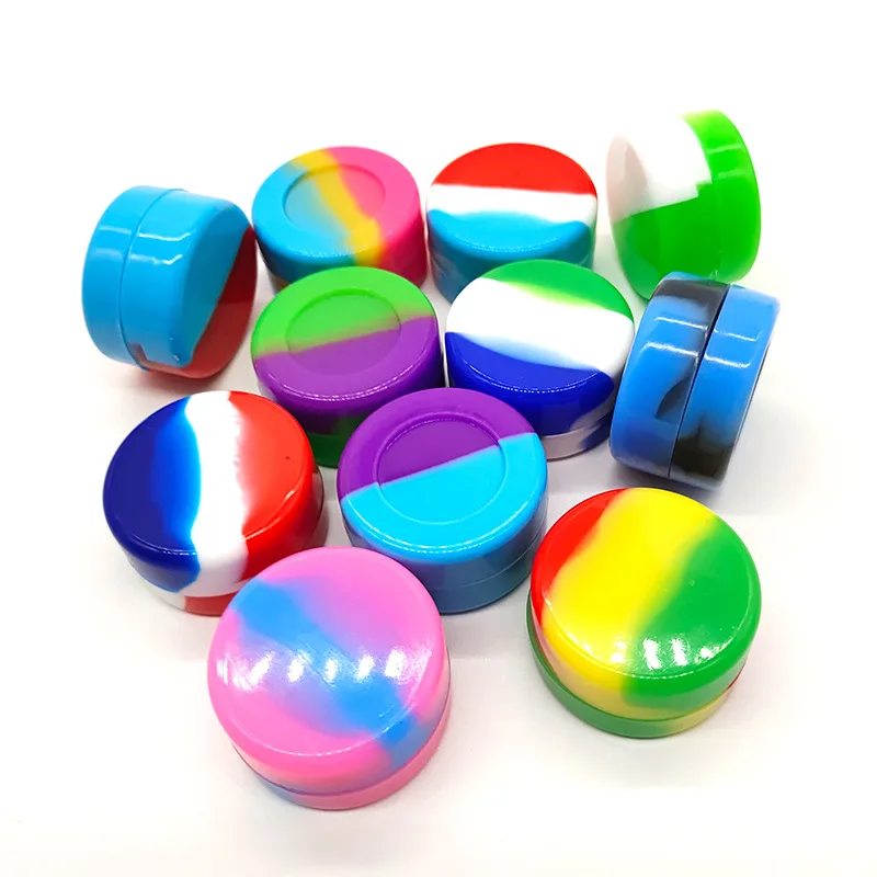 Silicone Empty Cosmetic Jar storage jar herb storage container honey storage container medicine storage container 3ml Mini Face Cream Lotion Cosmetic Travel Containers makeup sample bottle Wax Oil Storage Container