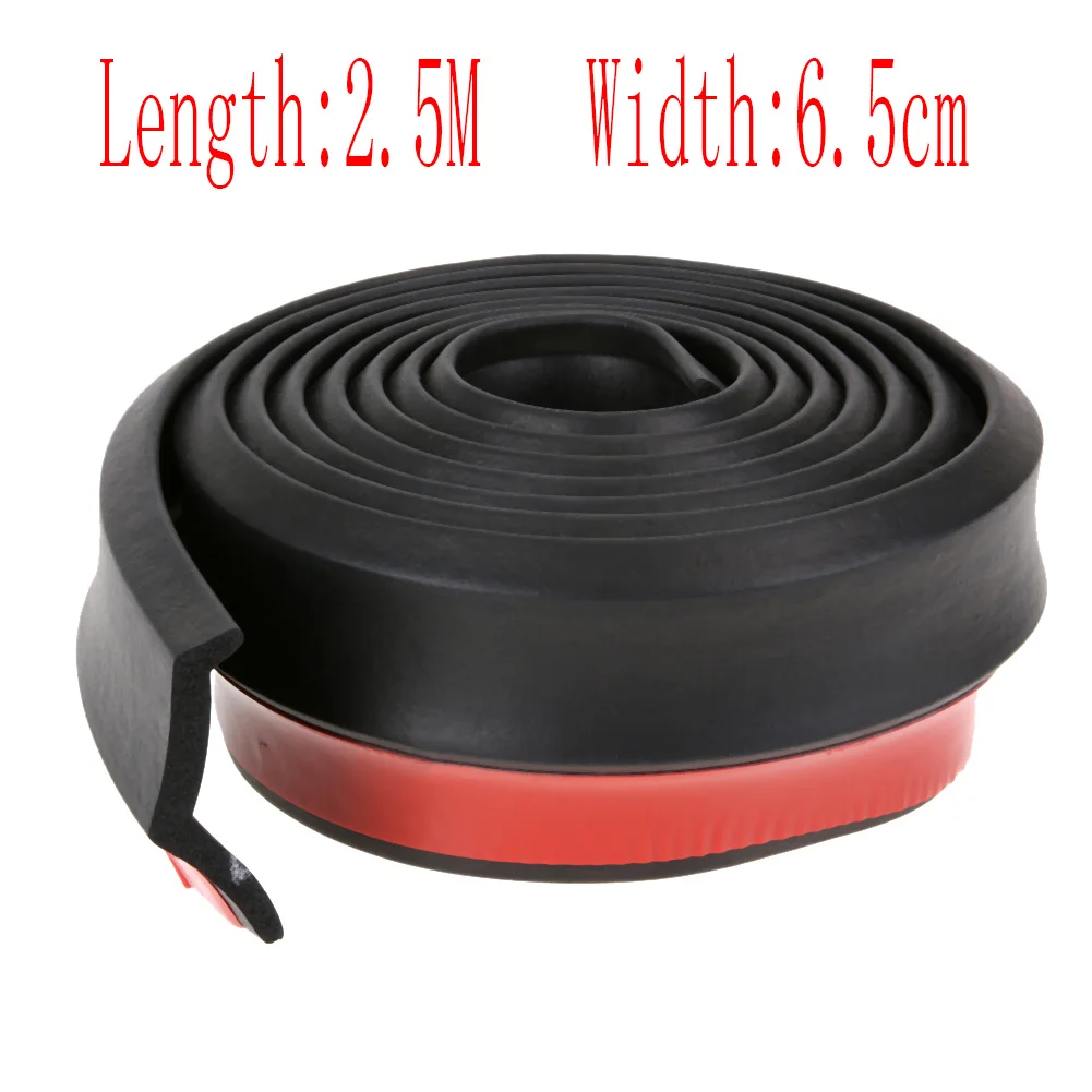 Bumper Lip Bumper Strip Bumper Lip Decoration Tirol Soft Carbon Fiber Car Rubber Bumper Strip Outside Bumper Front Lip 60/65mm Width 2.5m length