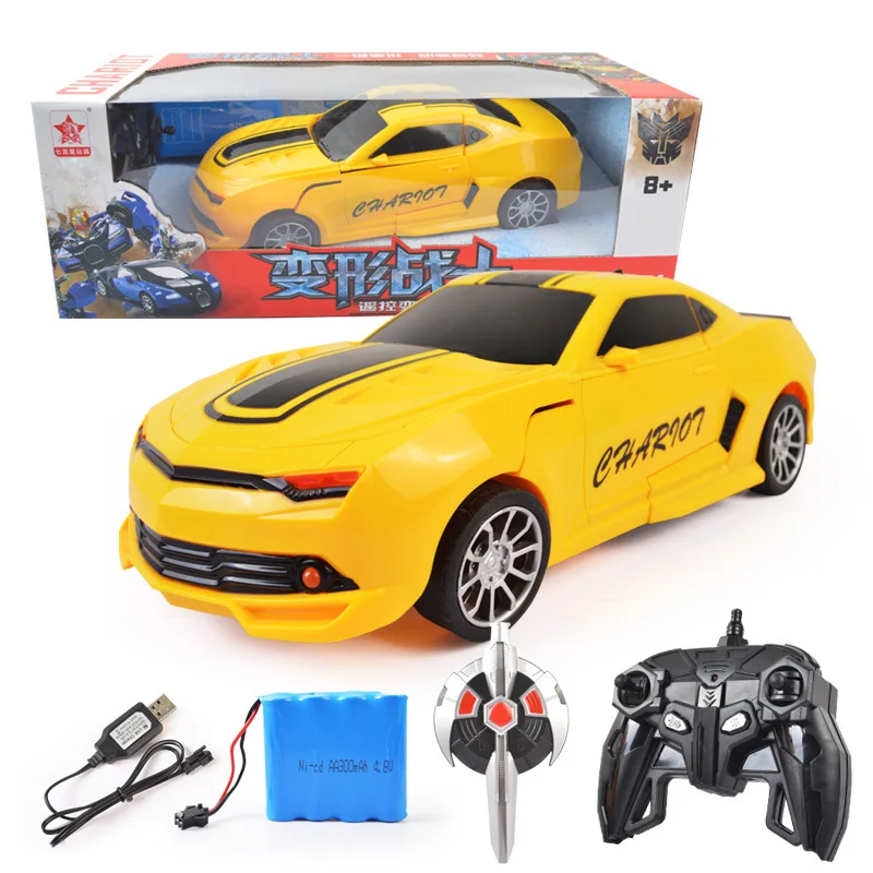

Hot Sales Toy 1:14 Remote Control Palm Sensing Deformation Robot Bumblebee Remote Control Robot CHILDREN'S Toy