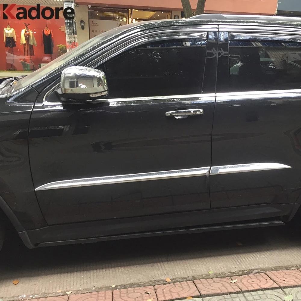 Dla Jeep Grand Cherokee 2014 2017 2018 Chromowane Drzwi Boczne Odlewnictwo Linii Pokrywa Tapicerka Protector Dekoracja Akcesoria Zewnętrzne|Chromium Styling| - Aliexpress