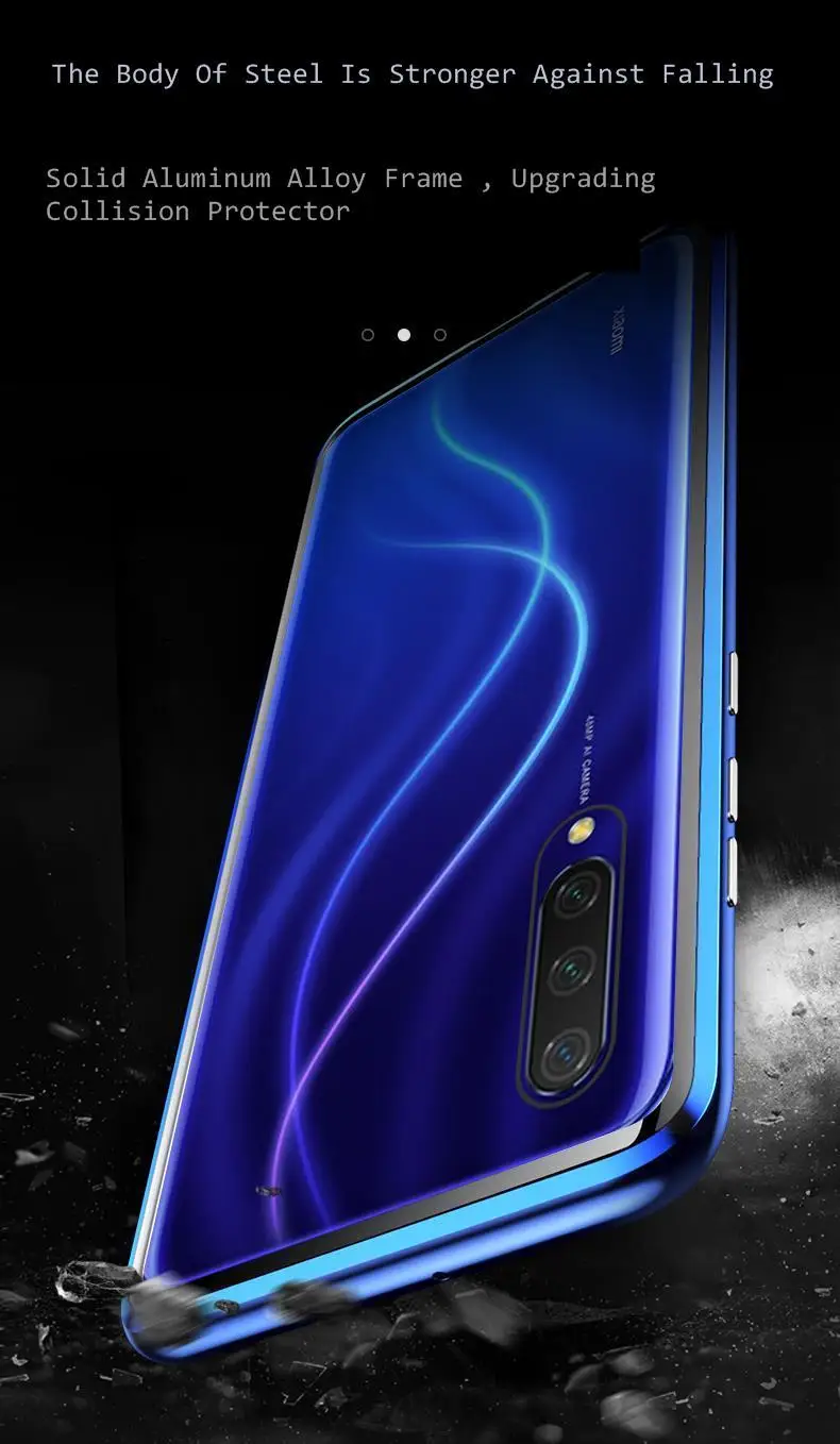 Для Xiaomi Mi Note 10 Чехол прозрачный полный защитный металлический магнитный двойной стеклянный чехол задняя крышка для Xiaomi Mi Cc9 Note 10 Pro