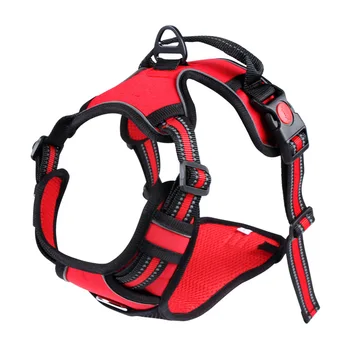 

Dog Harness Reflective Breathable Adjustable Pet Harness For Dog Training Vest Medium Big Dogs Adjustable Outdoor Protective