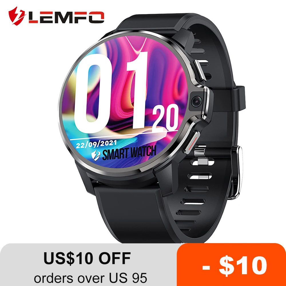 Hot Products! LEMFO LEMP Smart Watch 4G Android 9.1 Dual System 4G 128GB LTE 4G GPS 1050 mAh Man Smartwatch 2021 Dual Camera for Men