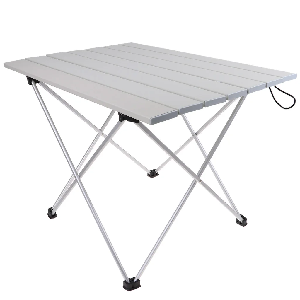 Outdoor Aluminium Foldable Picnic Camping Desk Table Ultralight Compact Size with Storage Pouch Ind