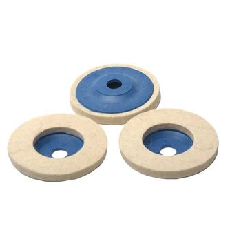 

3pcs Polishing Round 4inch 100mm Abrasive Tools Useful Mirror Glass Multifunctional High Density Home Artificial Wool Wheel