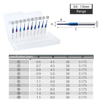 

Plate edges End Mill PCB CNC Mold Carving Carbide Plastic Tools Rotary