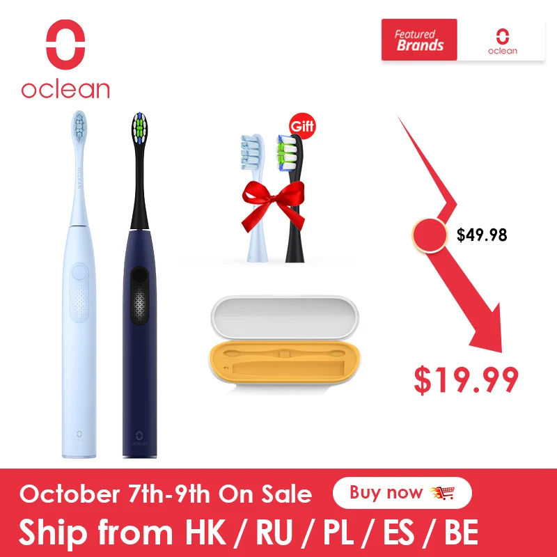 Global Version Oclean F1 Sonic Electric Toothbrush IPX7 Waterproof Smart Toothbrush Fast Charging Three Brushing Modes