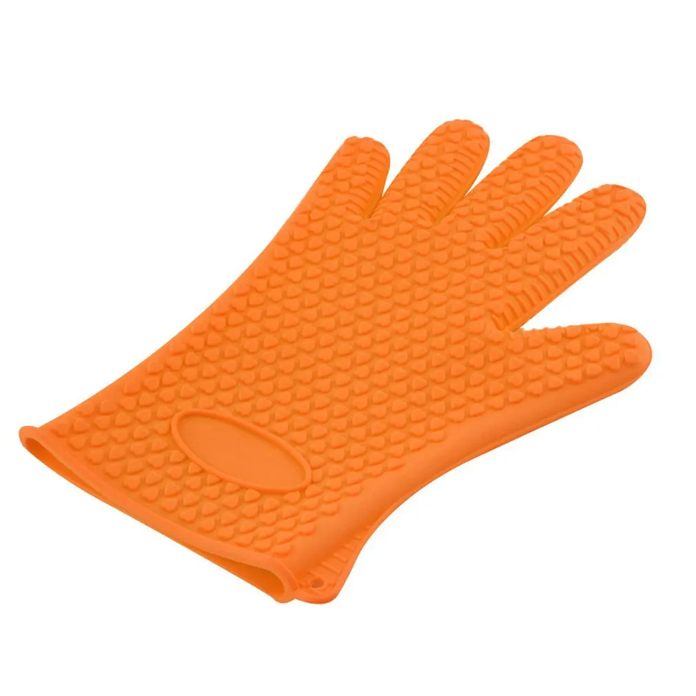 

Kitchen Microwave Mitt Insulated Oven Heat Resistant Silicone Glove Oven Pot Holder Baking BBQ Cooking Non-slip Tool