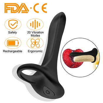 Sex Toys For Couple Penis Vibrator With Ring Long Lasting Erection Nipple Vagina Clitoris Stimulate Massage Orgasm Intimate Good 2