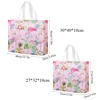 New Foldable Non-woven Fabric Grocery Shopping Bag Reusable Folding Tote Pouch Travel Flower Flamingo Pink Storage Handbag ► Photo 3/6