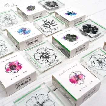 

Madifier Vintage flowers series Hibiscus stamp DIY acrylic rubber stamps for stationery scrapbooking transparent stamps