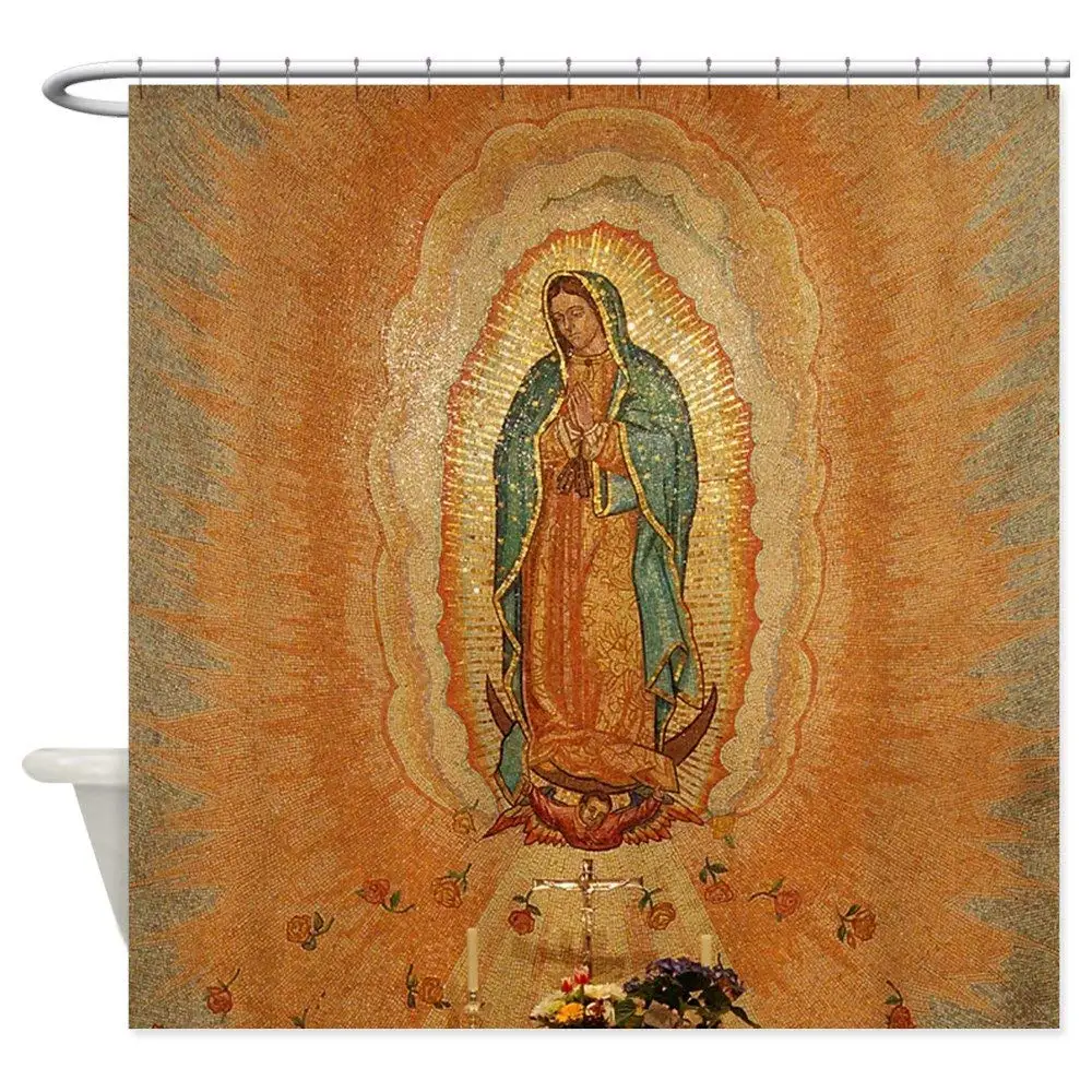 Декоративная тканевая занавеска для душа Lady of Guadalupe