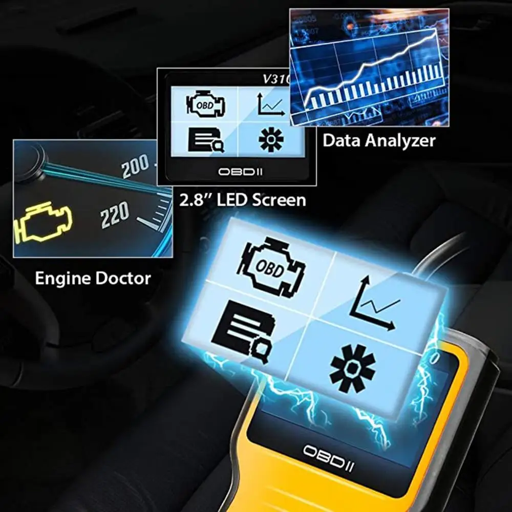 Новый считыватель кодов V310 OBDII / EOBD OBD автомобильный диагностический инструмент