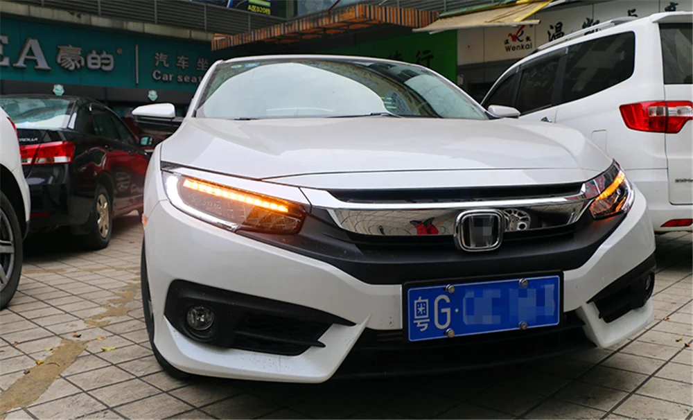 Пара для Honda Civic светодиодный фары Civic HID фары биксеноновые фары Противотуманные фары Дневные ходовые огни динамический поворот
