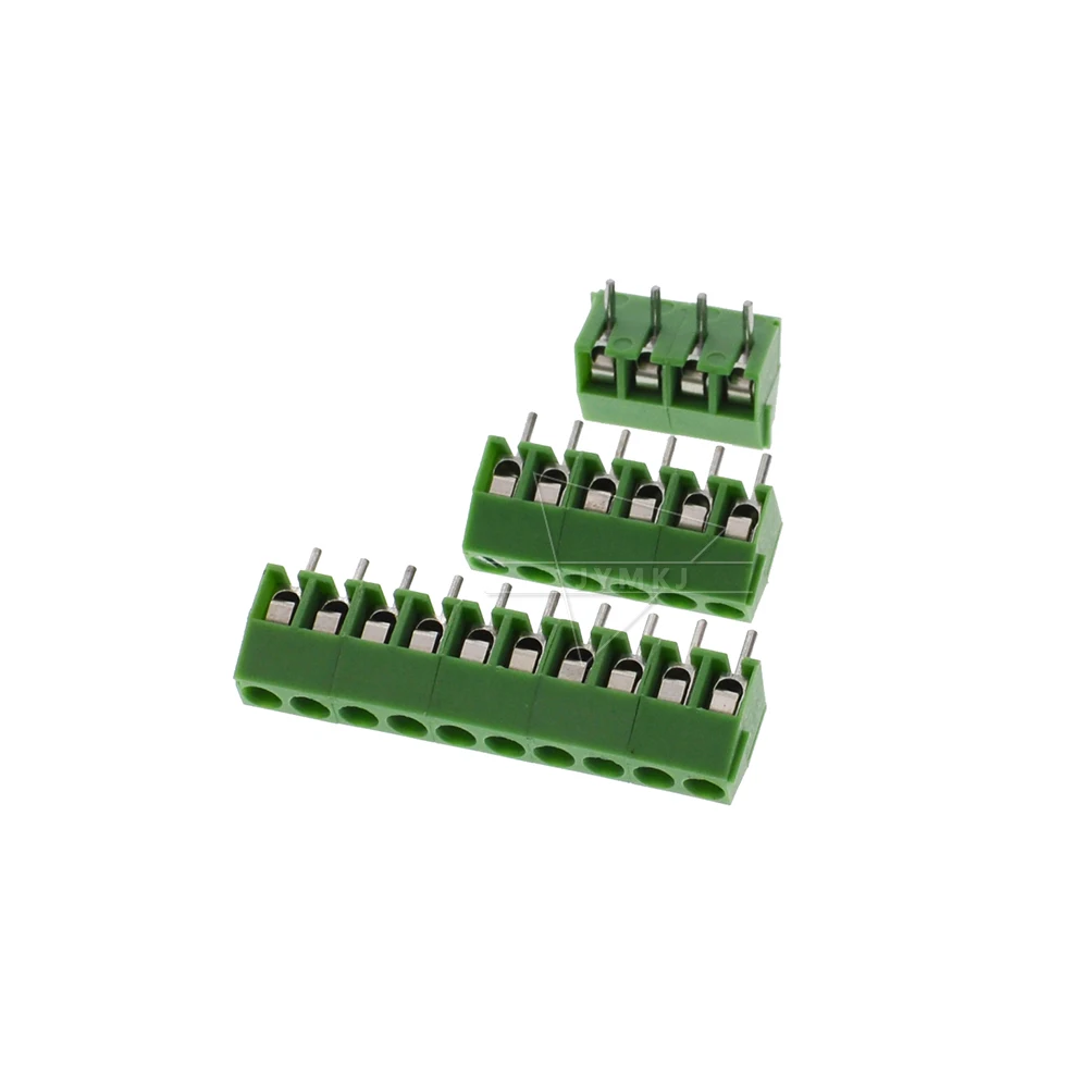 10 шт. kf350-3.5-2P 3,5 мм Шаг прямой вывод pcb винт клеммный блок разъем 2PIN зеленый KF350 3,5 2 PIN 300 В 16A