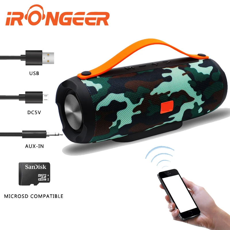 

E13 Portable wireless Bluetooth Speaker Stereo big power 20W system TF FM Radio Music Subwoofer Column Speakers for Computer
