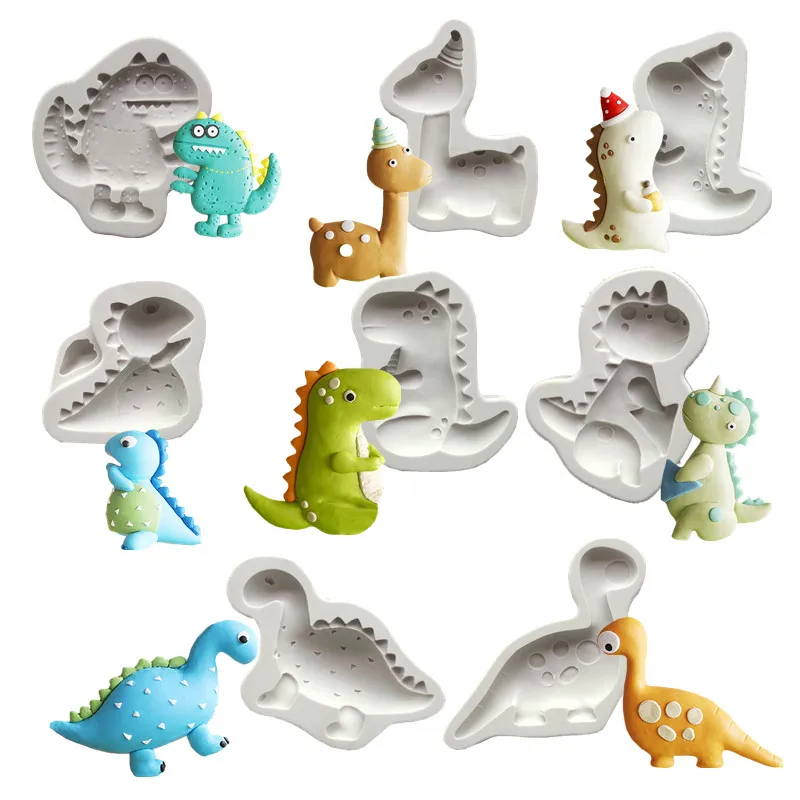 Dinosaurs Cake Silicone Mold Fondant Lace Birthday Decorating Tools Chocolate Gumpaste Mold18123-130 | Дом и сад