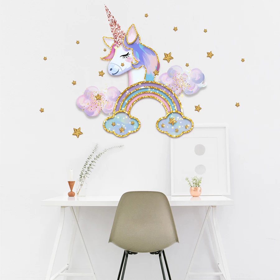 Unicorn Glowing Glitter Wall Sticker