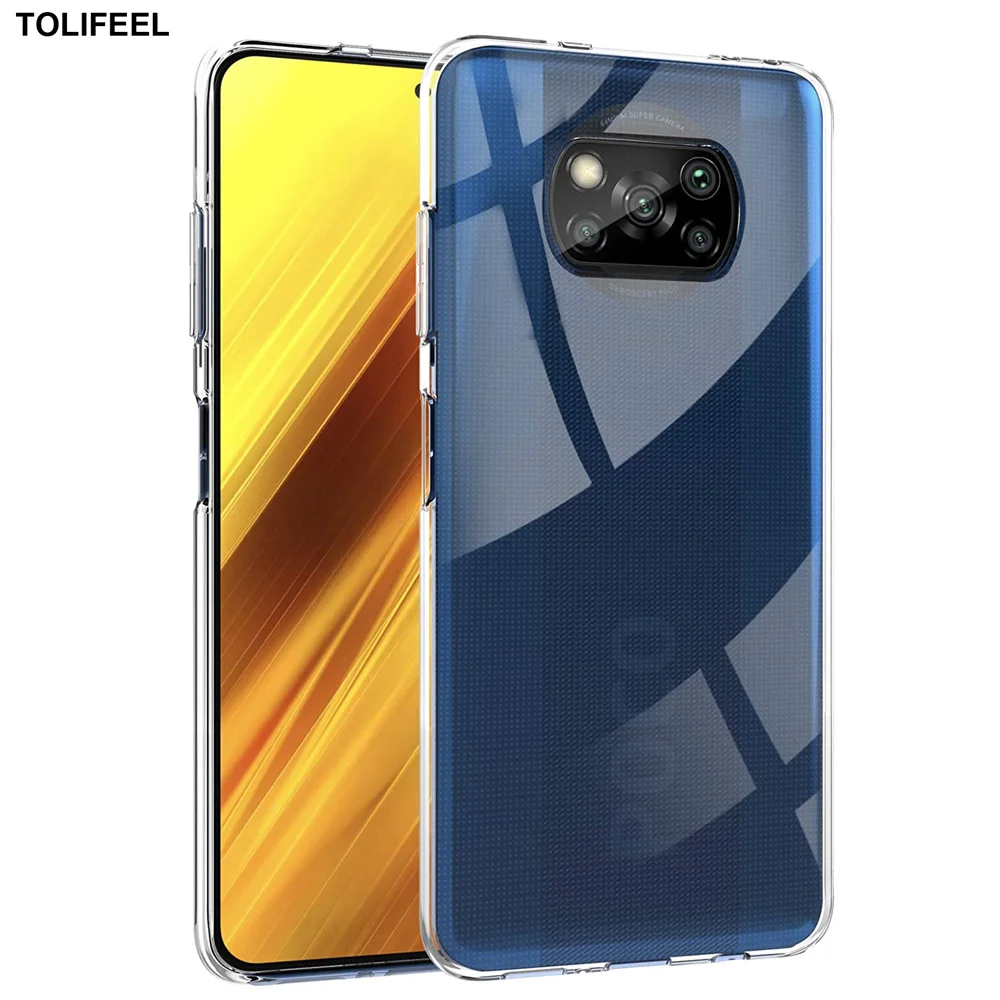 For Poco X3 Pro Case Bumper Silicon TPU Soft Phone Cover For Xiaomi Poco X3  NFC