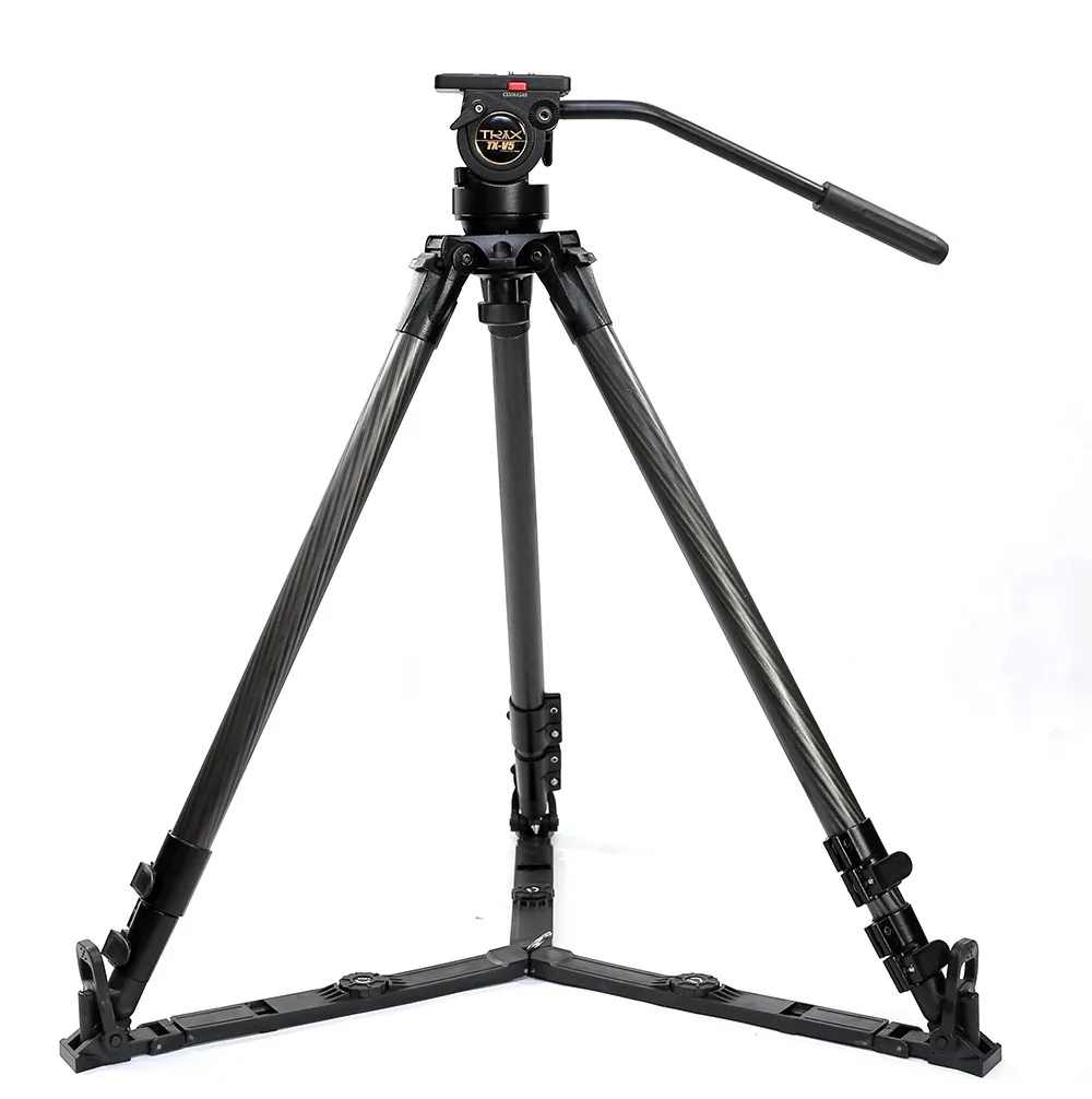 US $544.84 TRIX V5T Carbon Fiber Camera Tripod Kit W Fluid Head Load 5KG DSLR VIDEO Tripod Portable For DSLR HDV C300 C100 5D3