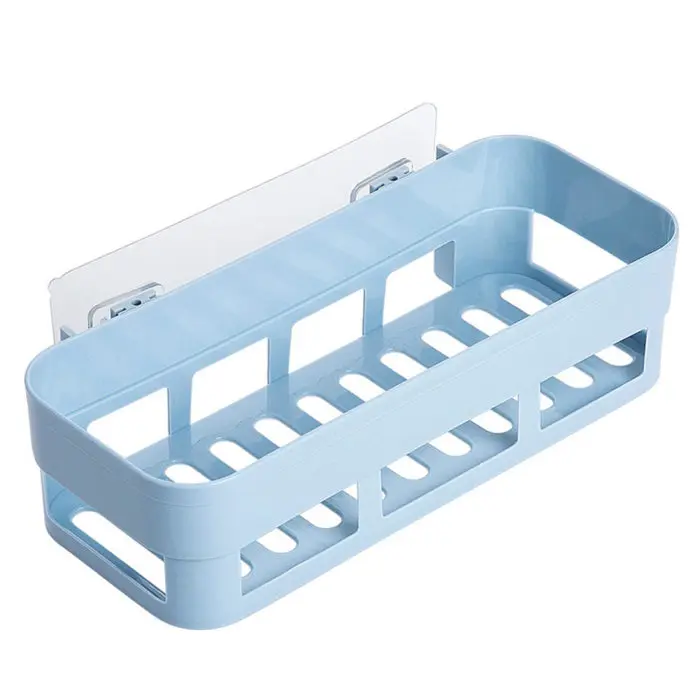 Shelf Organizer Wall Mounted Nailless Shower Corner Bathroom Kitchen Storage Holder Rack can CSV