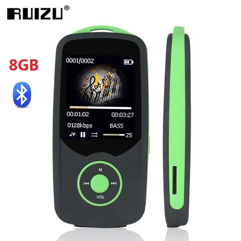 RUIZU X06 X06S MP3 Player With Bluetooth 8GB 1.8 inch LCD Screen Lossless Voice Recorder FM E-Book Mini Sports MP3 Music Player android mp3 player