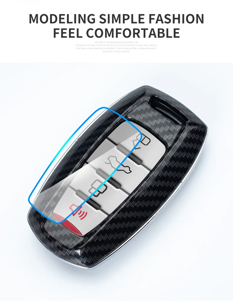 Carbon Fiber Car Smart Key Cover Case Fob Ford Fusion Mustang Explorer F150 F250 F350 Ranger Mondeo Protect Shell Accessories - H35e8d91e2fab423687412a144a847281D