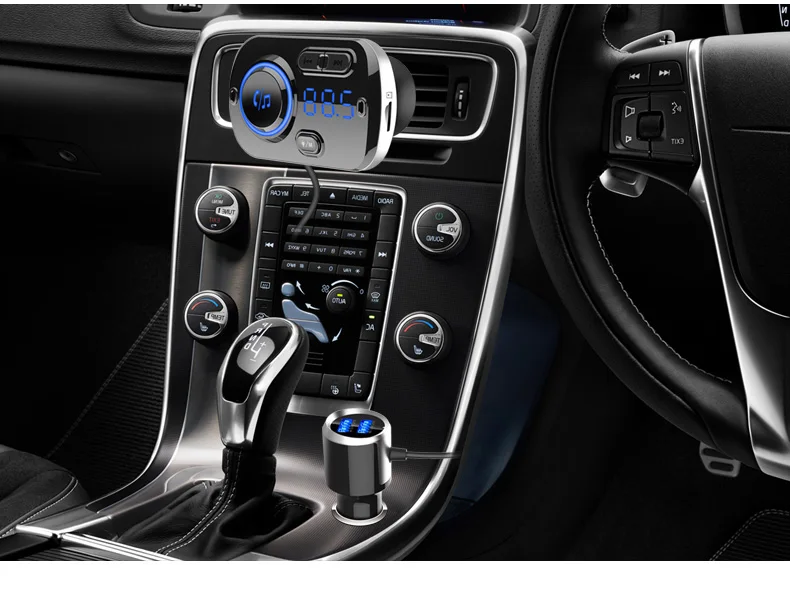 Fm-передатчик модулятор Bluetooth приемник автомобильный беспроводной радио адаптер громкой связи вызов Быстрая зарядка 3,0 двойной USB быстрое автомобильное зарядное устройство