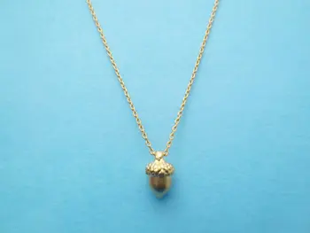 

Love Geometric round Cute Pinecone Tiny Acorn Necklace Food fruit Pine Cone Necklace Small Squirrel Nut Necklaces Lucky Gifts