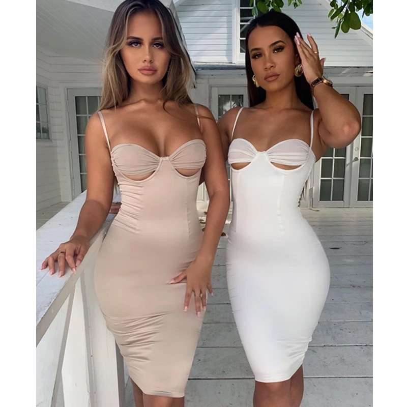 Новая мода блогер Горячая хаки Черный Белый Bodycon платье сексуальное атласное женское вечернее платье одежда летние платья