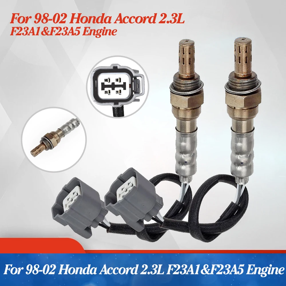 2X кислородный O2 сенсор 4 провода конфигурация для 1998-2002 Honda Accord 2.3L F23A1 F23A5 двигатель передние задние части