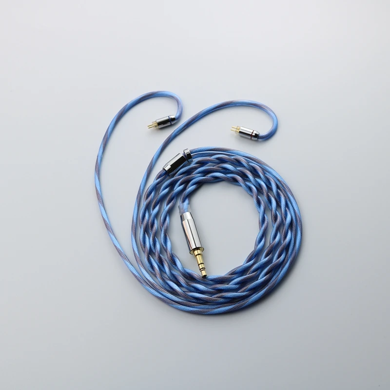2 cores Copper and silver Mixed earphone LITZ design upgrade cable HIFI balanced line with MMCX/0.78 2PINfor LZ A7 KXXS ZAX MK3