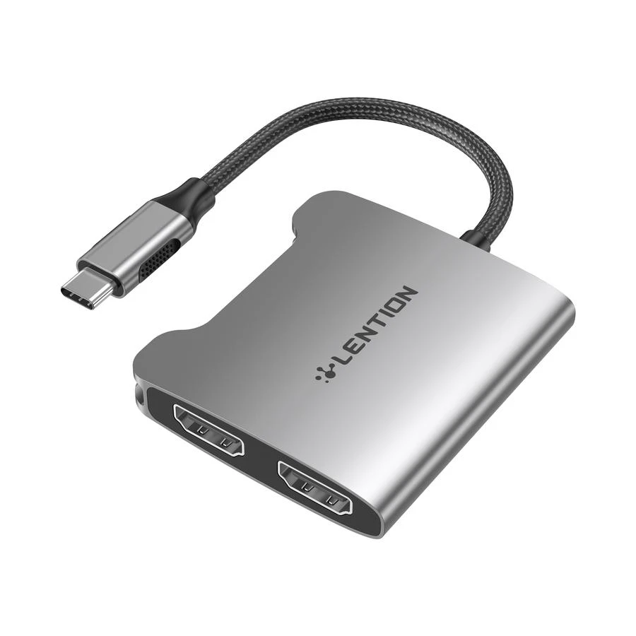 Lention Adaptador USB C 2 HDMI, Dual AV Digital para MacBook Pro Air, iPad, Notebook, Hub USB C, divisor HDMI|Concentradores USB| - AliExpress