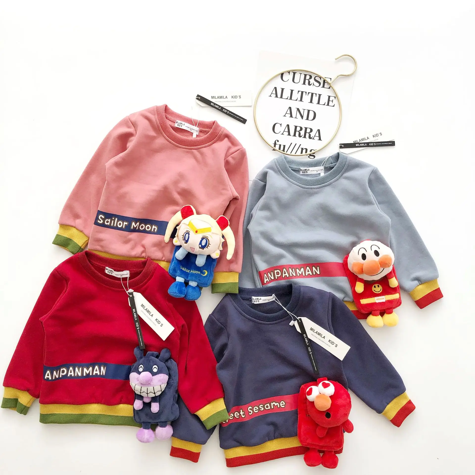 

Tonytaobaby Autumn and Winter Clothing New Cute Boys and Girls Satchel Cartoon Children's Clothing Baby Sweatshirt