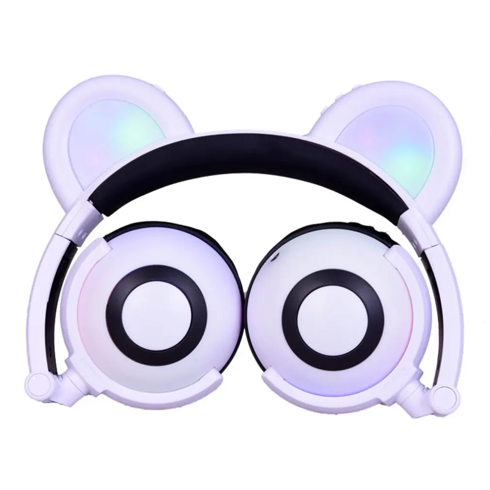 LED Headphones with LED Flashing Glowing Light Headset Gaming Earphones for PC Computer and Mobile Phone