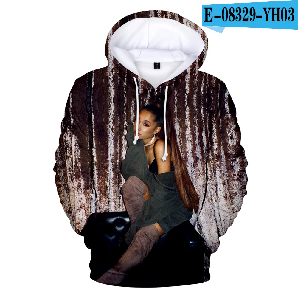 19 горячая Распродажа, толстовки с капюшоном для девочек Ariana Grande, женские и мужские свитшоты, Детская уличная одежда с капюшоном, Женский пуловер, модные топы с 3D рисунком - Цвет: 3D