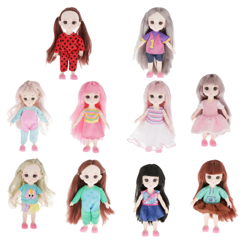 16cm/6.3 inch 13 Ball Jointed Doll DIY Toys with Full Set Dress Clothes Shoes Wig Makeup Gift for Girls Kids | Игрушки и хобби