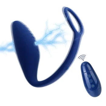 IKOKY Electric Shocker Vibrating Anal Plug Sex Toys For Male Prostate Massager Wireless Remote Control Wearable Vibrator 2