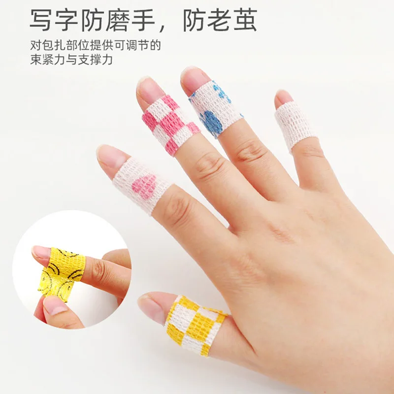 Student Elastic Elastic Anti-wear Finger Bandage Non-woven Finger Guard Self-adhesive Tape Sports Protection Elastic Bandage self adhesive aluminum foil tape waterproof radiation protection duct sealing tape 0 15mm water heater air conditioning tube 30e
