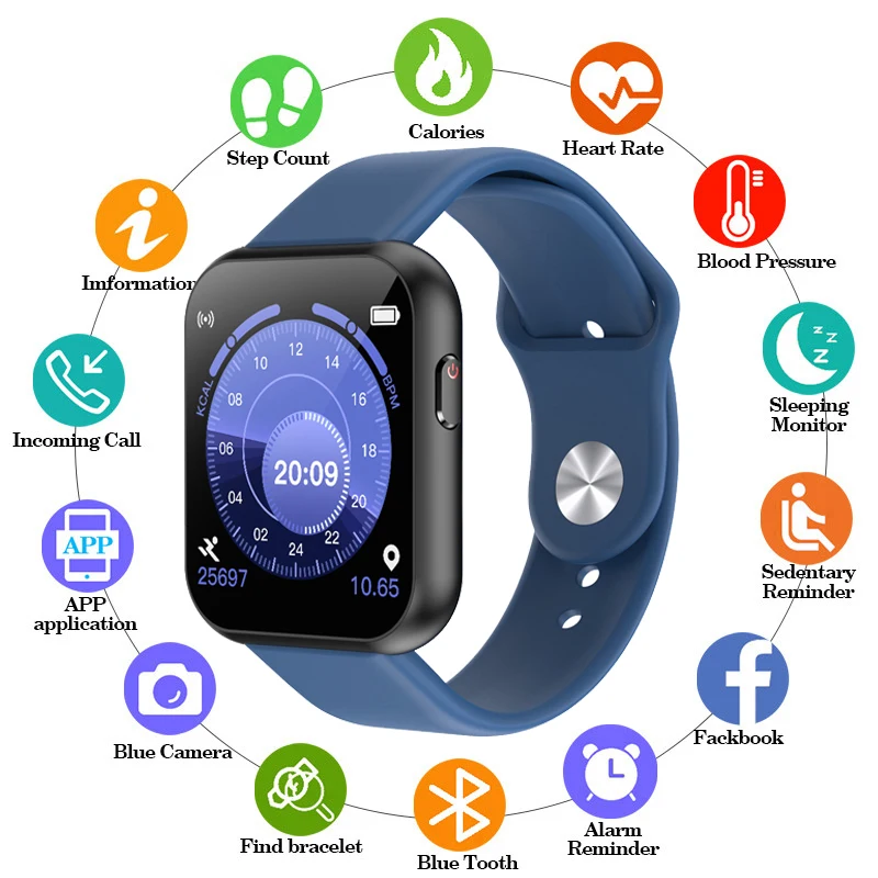 Смарт часы унисекс с сенсорным экраном и Пульсометром|Женские часы| |