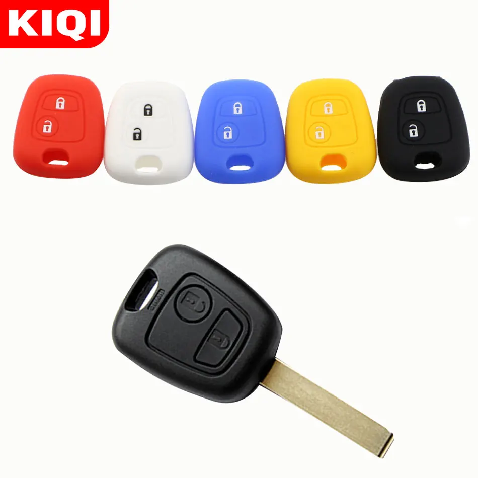 Силиконовый чехол для автомобильных ключей Peugeot 106 107 206 307 207 408 Citroen C2 C3 C4 мягкая