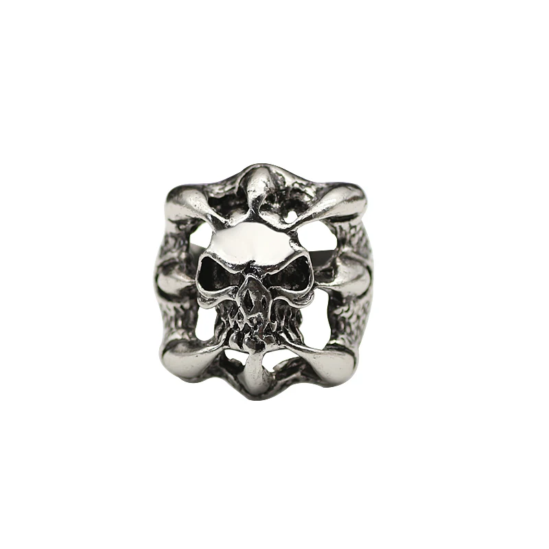Vintage-Punk-Claw-Skull-Skeleton-Head-Ring-For-Men-Jewelry-Gothic-Mens-Biker-Ring-Teeth-Stainless