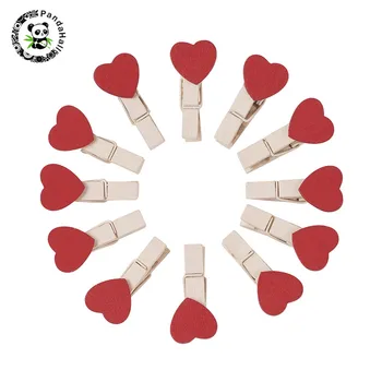 

pandahall 1 Set Wooden Pegs Clips Hemp Cord Twine String for Jewelry Findings Mixed Color 35x7mm/37.5x21x11mm 3 Types